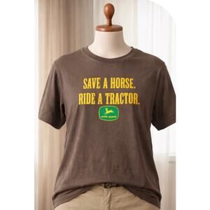John Deere | 'Save A Horse Ride A Tractor' graphic tee | Large